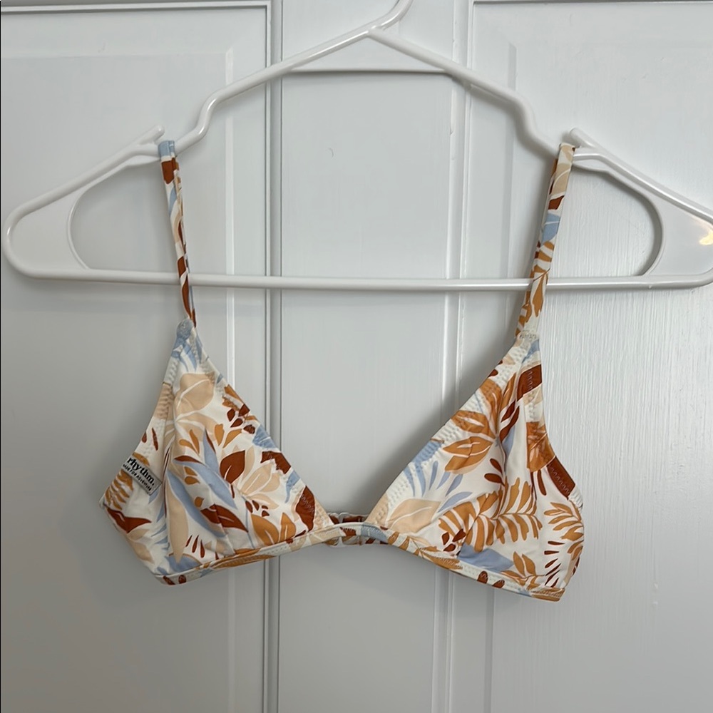 Rhythm Multicolor Leaf Print Bikini Top